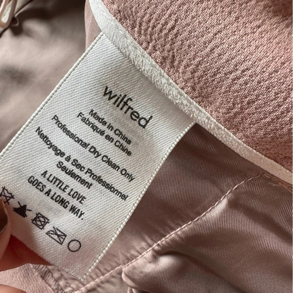 Aritzia Wilfred trouser pants tan high rise straight leg 8 - Picture 7 of 11